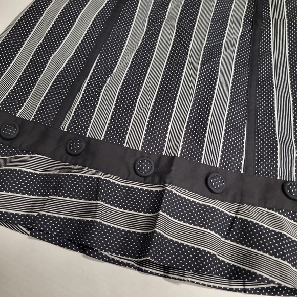 Vintage Y2K Anthropologie Coquette Midi Skirt Bow Detail Size 10 Black Feminine - Picture 2 of 7